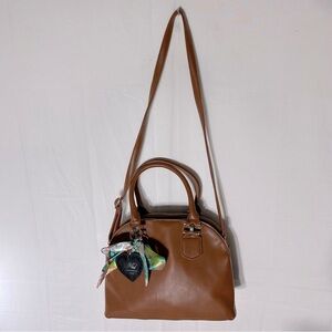 5/$25 Imoshion Tan Brown Faux Leather Handbag Purse Shoulder Bag Crossbody Bag
